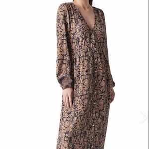 🌸 Faherty Toluca Maxi Dress  Size L – Boho Elegance in Excellent Condition $125